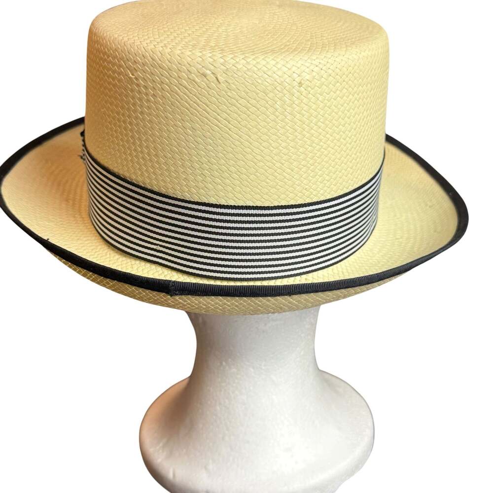 Kangol K5176HT Stripe Boater Straw Hat - Picture 4 of 8